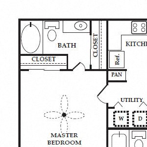 2 Bed, 2 Bath, 1091 sq. ft. Allegro 2