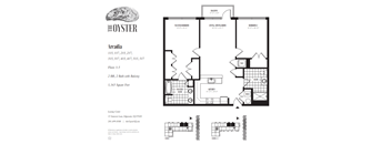 A floor plan for a property with the name Oyster on it.