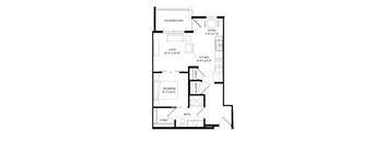 A black and white image of a floor plan for a home.