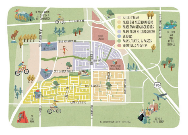 Banyan Brighton at Skye Canyon - Luxury Townhomes for Lease. Skye Canyon Amenity Map