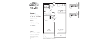 A floor plan for an apartment complex called Oyster, specifically for a unit named Beausoleil.
