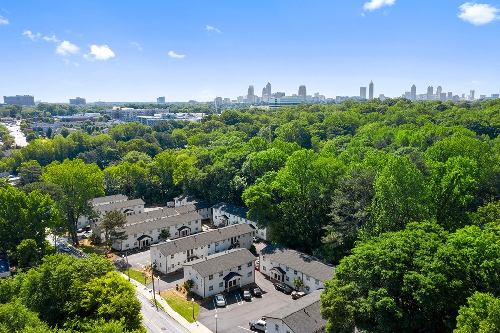 Collier Flats Apartments in Atlanta GA photo of aerial shot of building