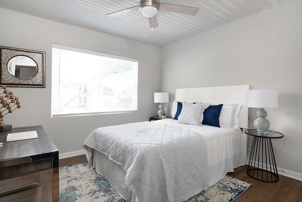Collier Flats Apartments in Atlanta GA photo of  bedroom with hardwood flooring
