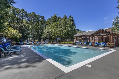 Swimming pool at The Greens at Braelinn in Peachtree City, Georgia.