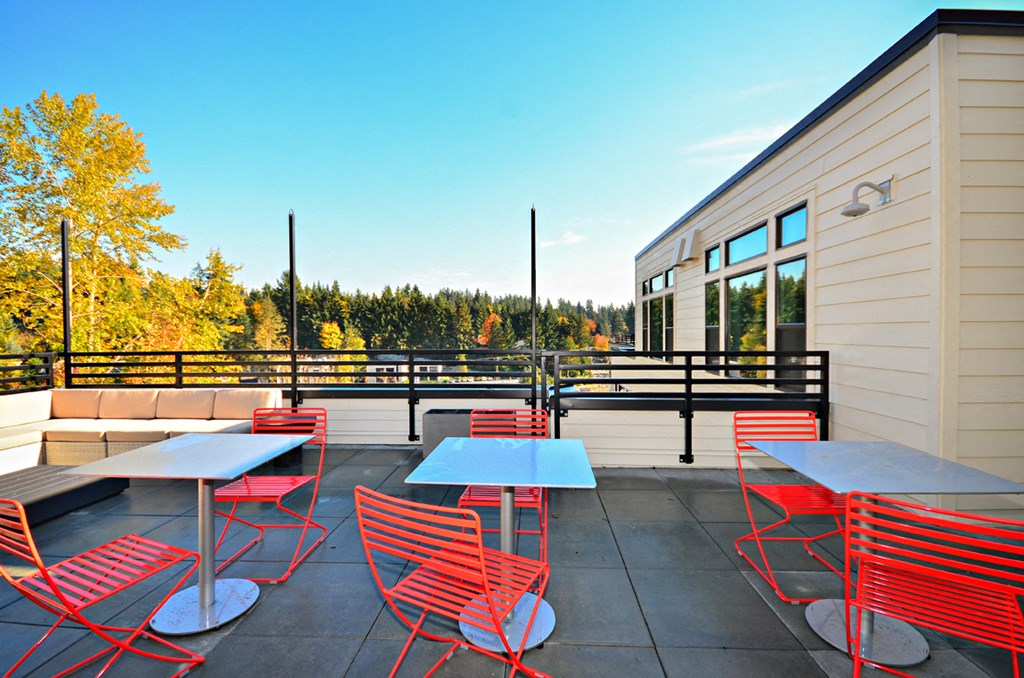 Roof Top Deck and Dining Area at Emerald Crest, Bothell, WA