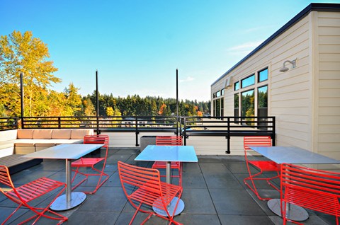 Roof Top Deck and Dining Area at Emerald Crest, Bothell, WA