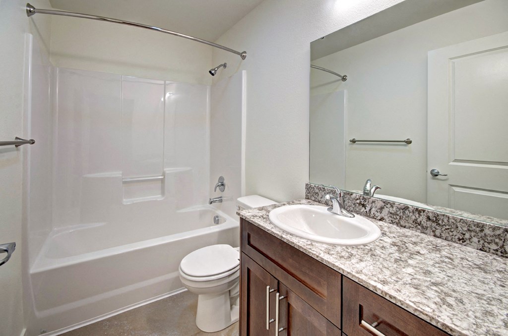Large Soaking Tub In Master Bathroom with A Tile Surround at Emerald Crest, Bothell Washington