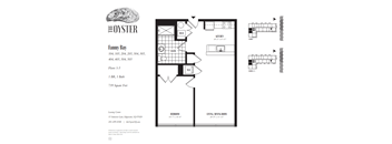 A floor plan for an apartment complex called Oyster Fanny Bay.