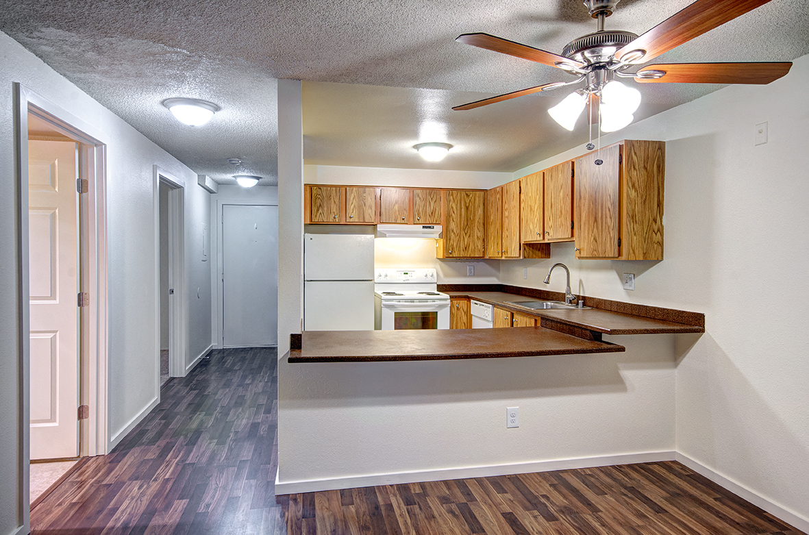 brown kitchen cabinets