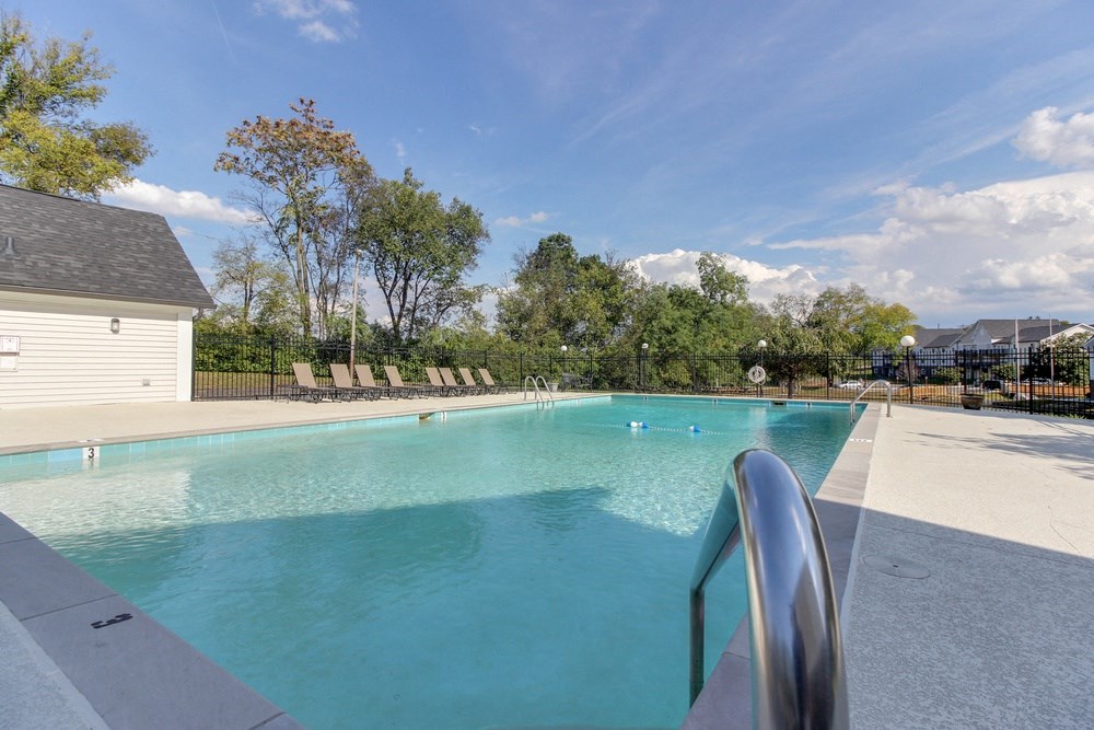 our apartments have a resort style pool with chairs