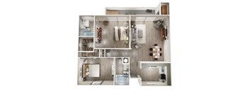 a floor plan of a 2 bedroom apartment