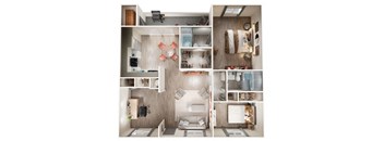 a floor plan of a 2 bedroom apartment