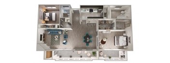 a floor plan of a 2 bedroom apartment