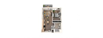 A small room with a bed, desk, and chair.
