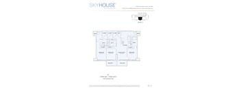 A floor plan for a Skyhouse Buckhead showing the layout of the rooms.