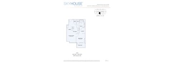 A floor plan for a SkyHouse by Buckhead showing the layout of the rooms.