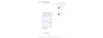 A floor plan for a Skyhouse by Buckhead shows a studio with one bathroom.