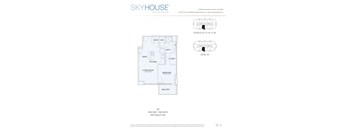 A floor plan for a SkyHouse by Buckhead showing the layout of the rooms.