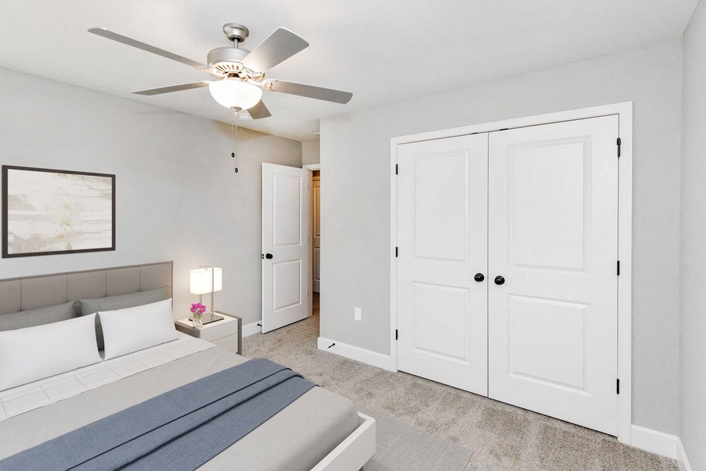 guest bedroom with closet