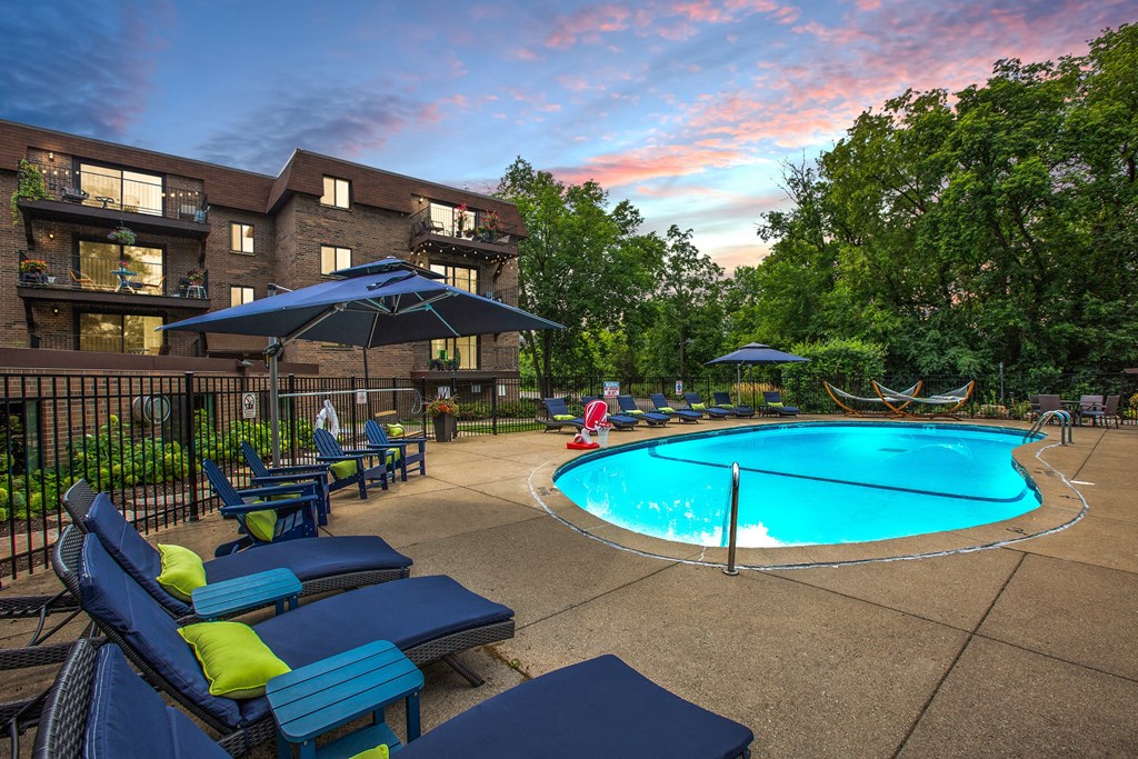 Laurel West End Apartments in Golden Valley, MN photo of resort-style pool
