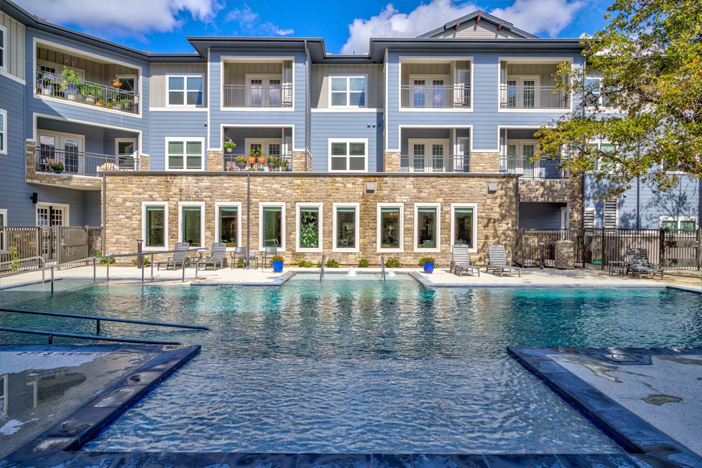 a large swimming pool at LIV at Boerne Hills an Active Senior Community 62+, Boerne
