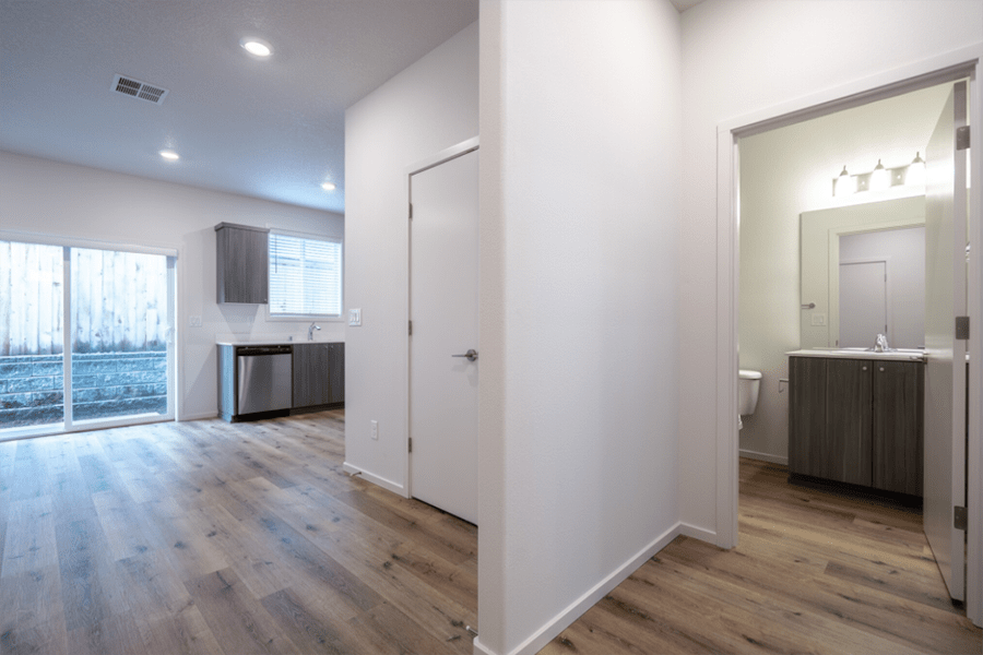 Living space and hallway