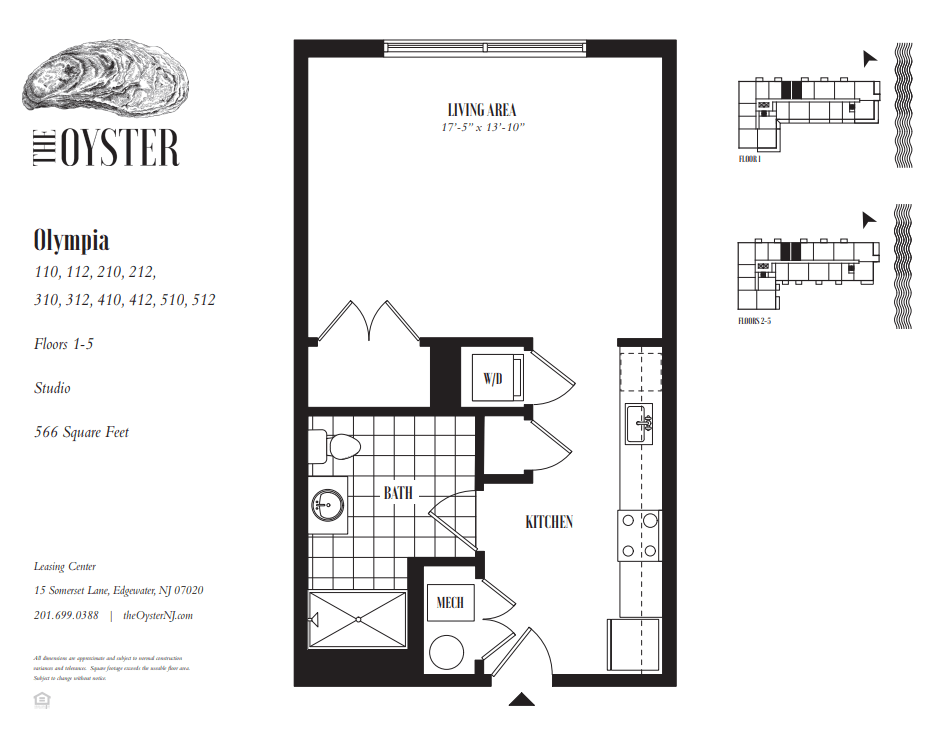 A black and white image of a floor plan for an apartment named Olympia.