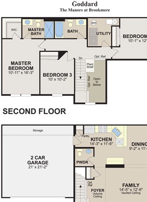 3 Bed, 2.5 Bath,1459 sq ft, Goddard floor plan