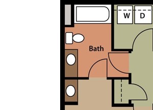 Cattail, 1 br, 1 ba, 760 sq. ft.