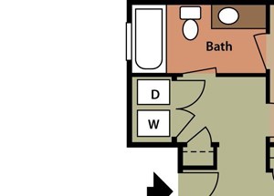 Water Lily, 1 br, 1 ba, 796 sq. ft.