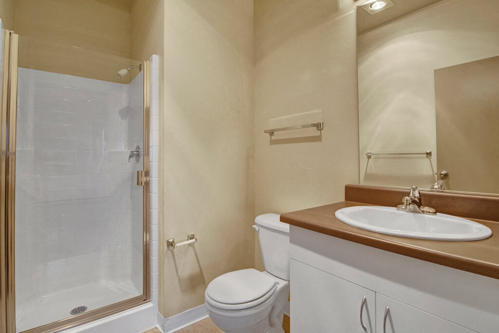 Separate Glass-Enclosed Shower