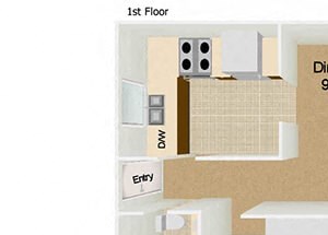 2 br, 1.5 ba, 1083 sq. ft.