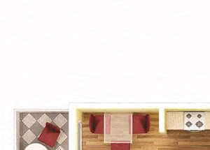 1 Bed, 1 Bath, 742 sq. ft. Carmellia