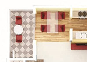 2 Bed, 2 Bath, |1070 sq. ft. Magnolia