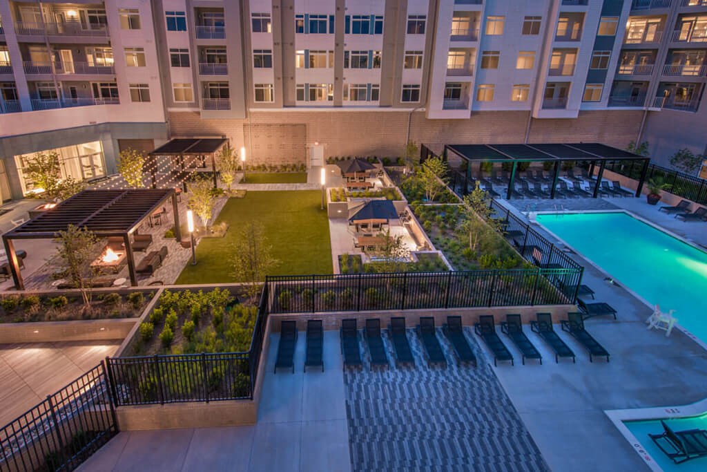 a view of the pool at the residences at city center apartments or nearby