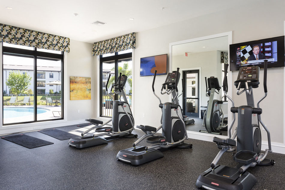 Channelside apartments in Fort Myers, Fl photo of fitness center- cardio machines