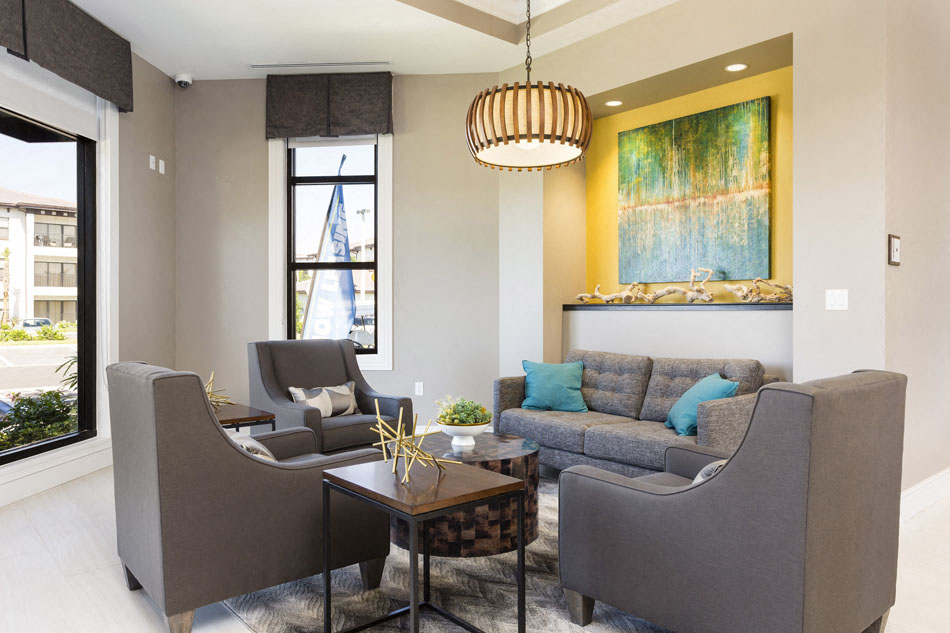 Channelside apartments in Fort Myers, Fl photo of clubhouse seating area