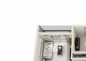 2 Bed, 2 Bath, Up to 1140 sq. ft. floor plan