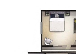 2 Bed, 2 Bath, 1100 sq. ft. Dogwood floor plan