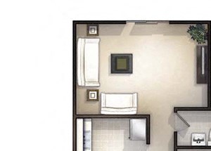 2 Bed, 2.5 Bath, 1200 sq. ft. Spruce floor plan