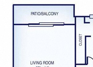 2 Bed, 2 Bath, 1058 sq. ft. Pine floor plan