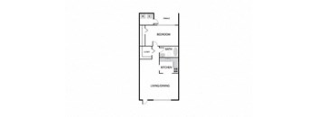 Coronado Springs East one bedroom floorplan