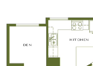 1 Bed, 1 Bath, Up to 890 sq. ft. floorplan