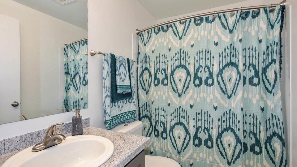 bathroom with updated materials