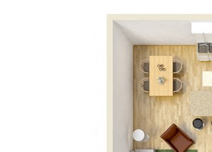 1 Bed, 1 Bath, 880 square feet floor plan The Orient Express