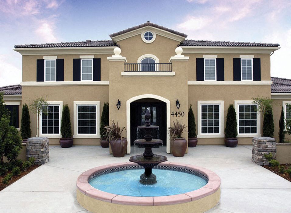 fountain outside of clubhouse