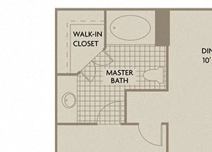 2 bed 2 Bath 1085 square feet Milan floor plan