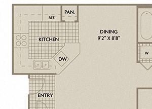 3 bed 2 Bath 1322 square feet Roma floor plan