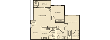 2 bed 1 bath 1071 square feet floor plan The Harvard