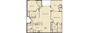 2 bed 2 bath 1121 square feet floor plan The Princeton